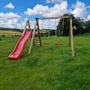 Wooden Swing & Slide Set