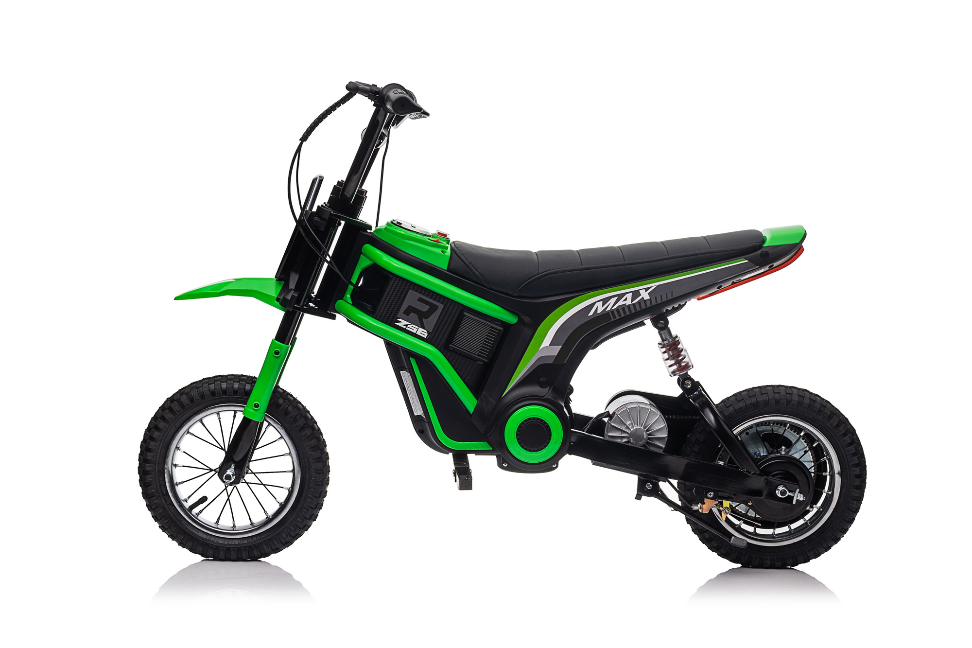 Dirt Bike Scrambler 24V Electric Ride On Motorbike Green - Image 2