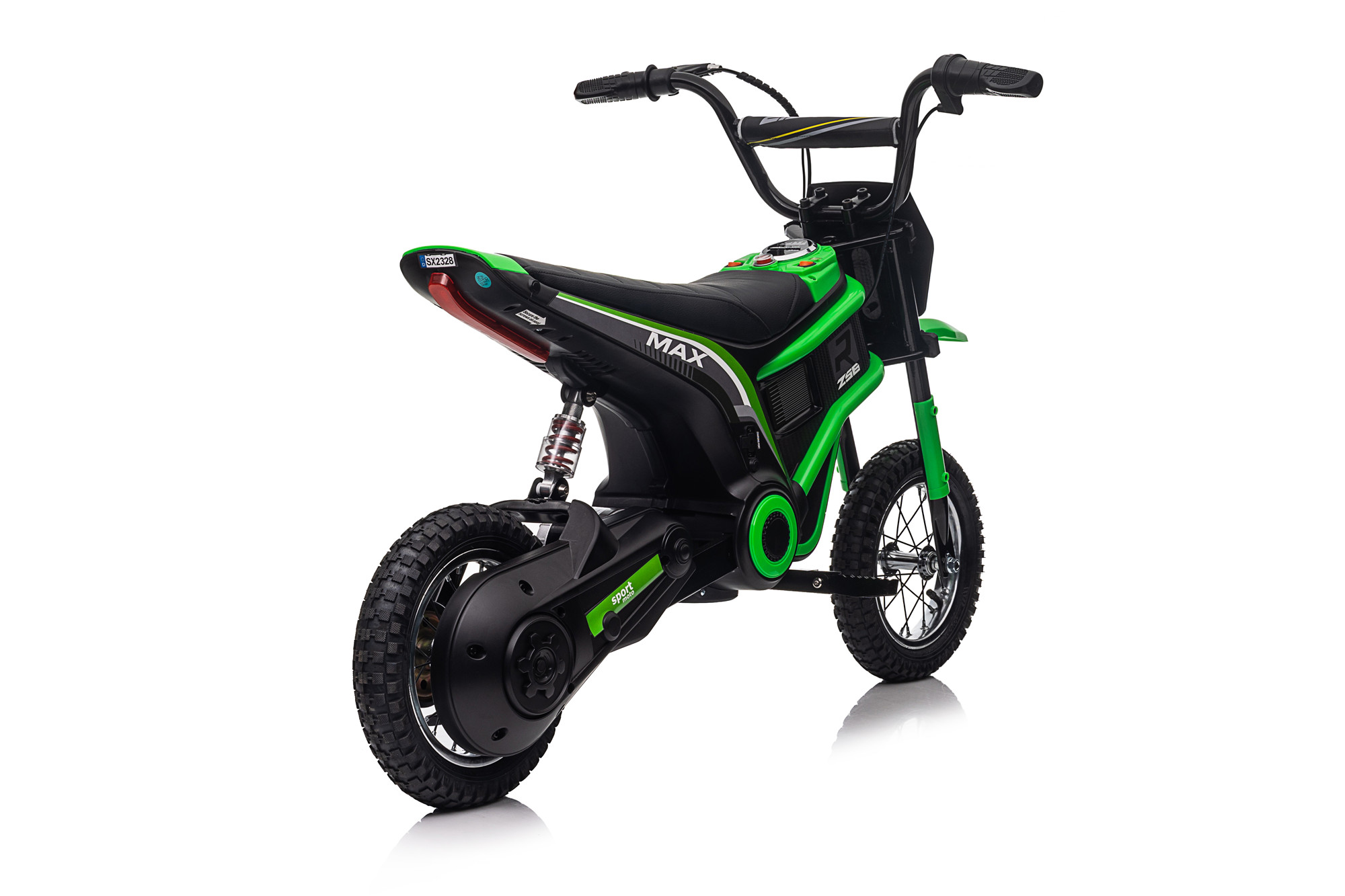 Dirt Bike Scrambler 24V Electric Ride On Motorbike Green - Image 4